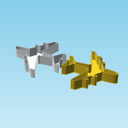 AIRPLANE, nestable box (v1) 3d model