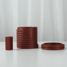The Pot of the Ring Planter STL 3D Print File, Home Decor Planter for Plants, Flowers, and Orchid 3d model