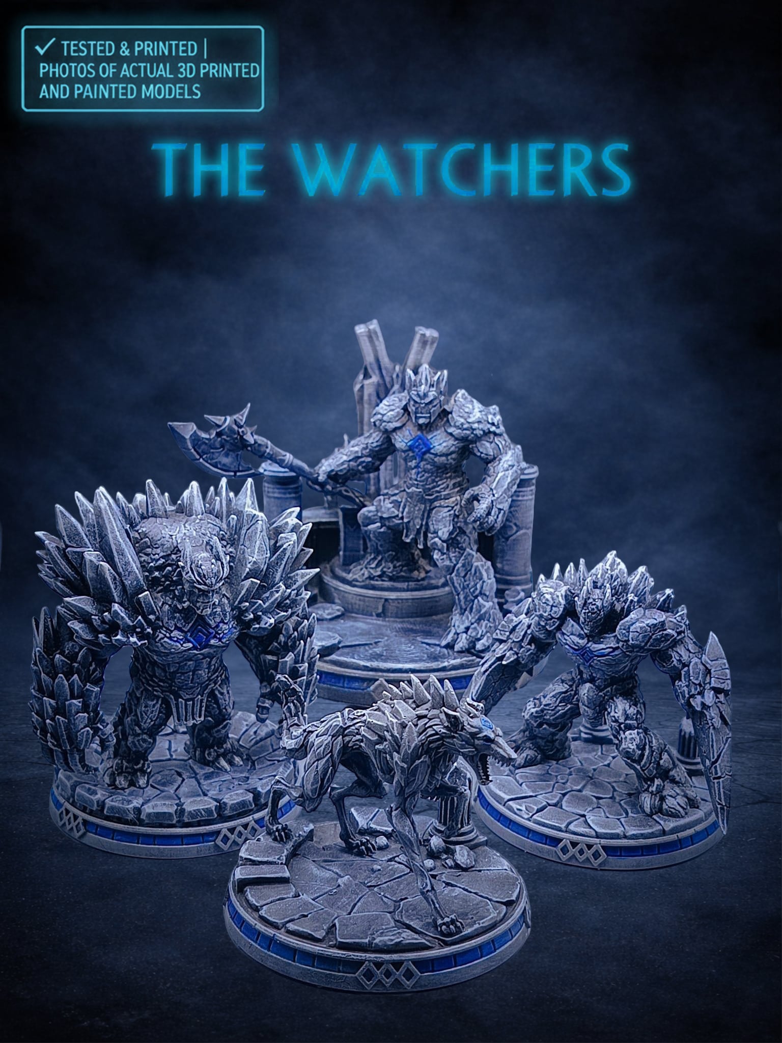 The Watchers: Grimdark Minis (Tested & Printed) 3d model