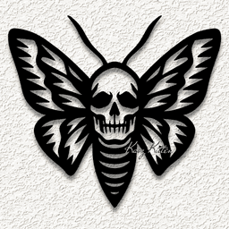 death moth wall art home decor 3d model