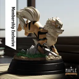 Arcanine Diorama - Pokemon 3d model