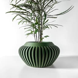 The Caios Planter Pot with Drainage Tray & Stand: Modern and Unique Home Decor for Plants 3d model