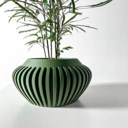The Caios Planter Pot with Drainage Tray & Stand: Modern and Unique Home Decor for Plants 3d model