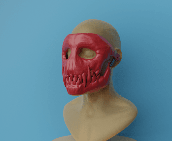 Skully the articulated mask 3d model