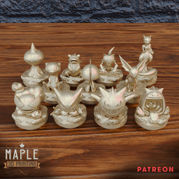 Pokemon Chess Set Pieces - Expansion 3d model