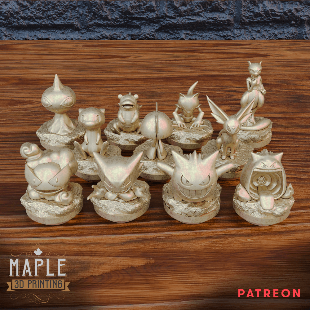Pokemon Chess Set Pieces - Expansion 3d model