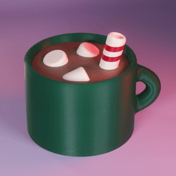 Hot Cocoa Mug with removable Lid - Candy Bowl - no AMS 3d model