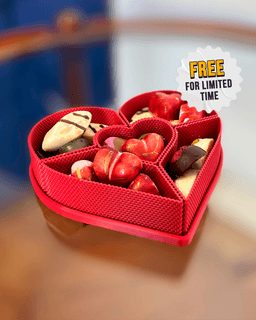 Heart Coregrid Organizer - Valentine’s Gifts - Storage Solutions & Organizers by Lunfardo 3d model