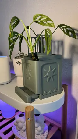 Planter/ pot - Sun and Waves 3d model