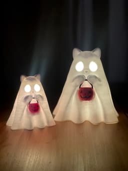 Ghost Cat Halloween Decor 3d model
