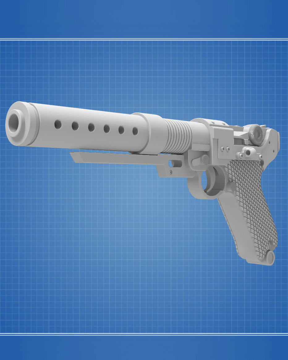 A-180 Blaster Pistol - Star Wars 3d model