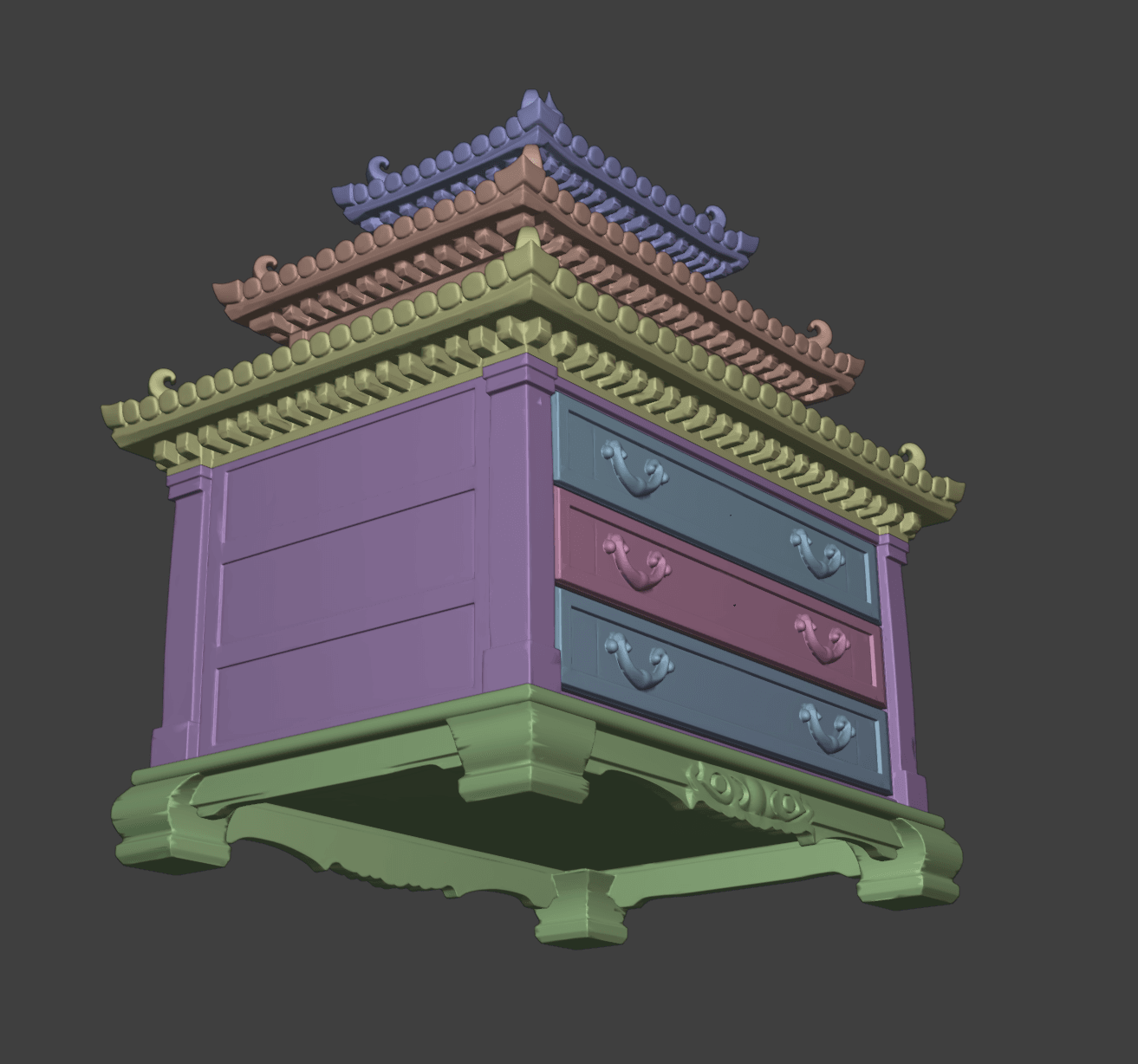 Japanese Dresser 3d model