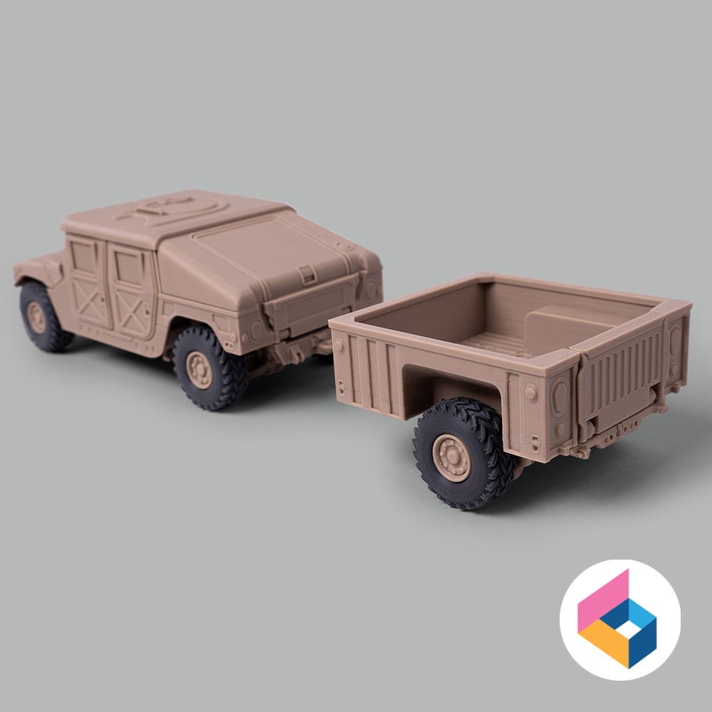 Humvee trailer - Foldable design 3d model