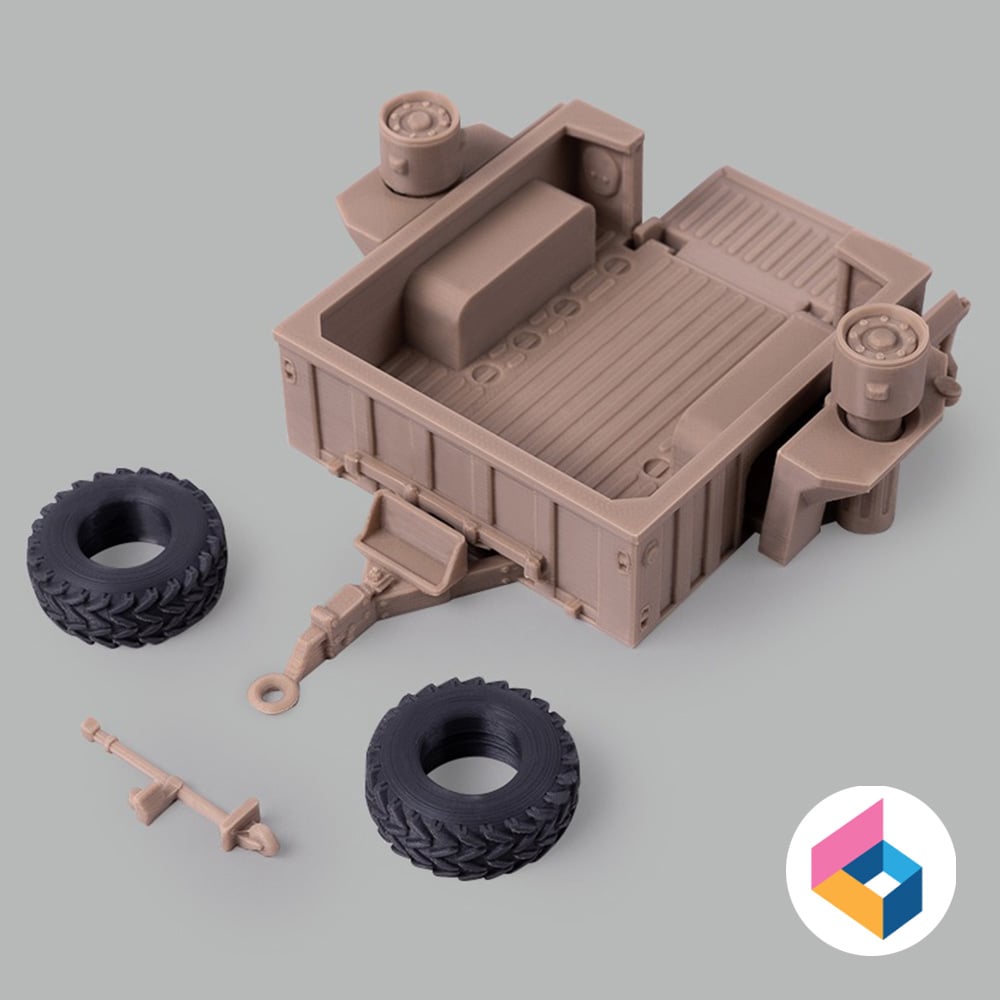 Humvee trailer - Foldable design 3d model