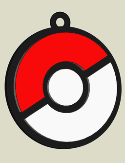 Pokemon ball earring, key chain, dogtag, jewlery 3d model