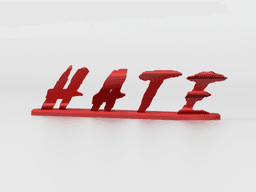 Love & Hate Text Illusion 3d model