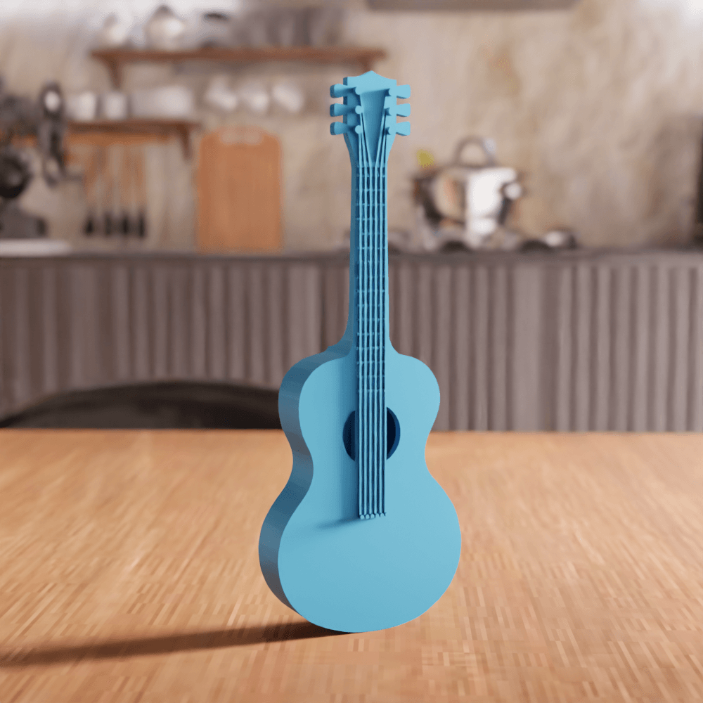 Classical Guitar Decorative Prop Figurine 3d model