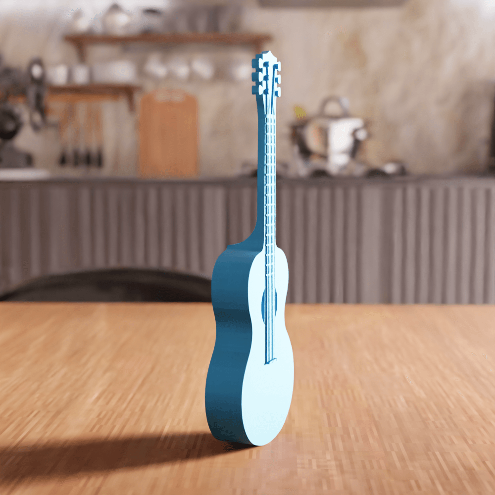 Classical Guitar Decorative Prop Figurine 3d model