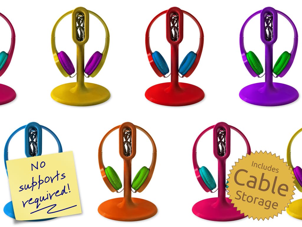 Stylish Headphones Stand 3d model