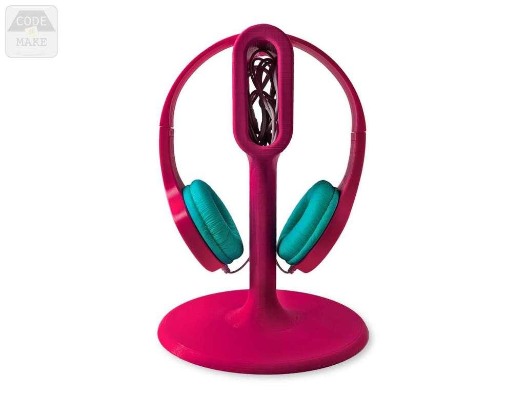 Stylish Headphones Stand 3d model