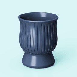 Modern Ribbed Planter 3d model