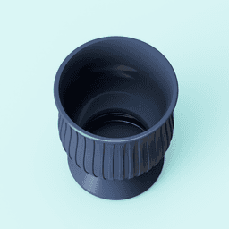 Modern Ribbed Planter 3d model