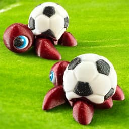 Sports Baby Turtles - Hockey - Soccer - Basketball - Articulated Flexi 3d model