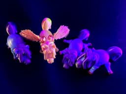 Highland Alicorn and Unicorn flexi 3d model