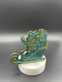 Print Flat Santa In His Sleigh 3d model