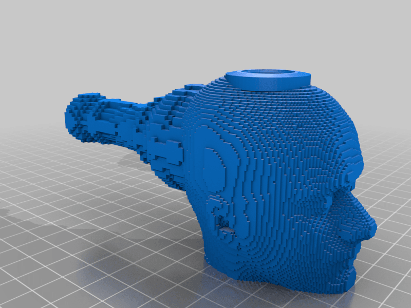 Human Head 420 voxel Pipe 3d model