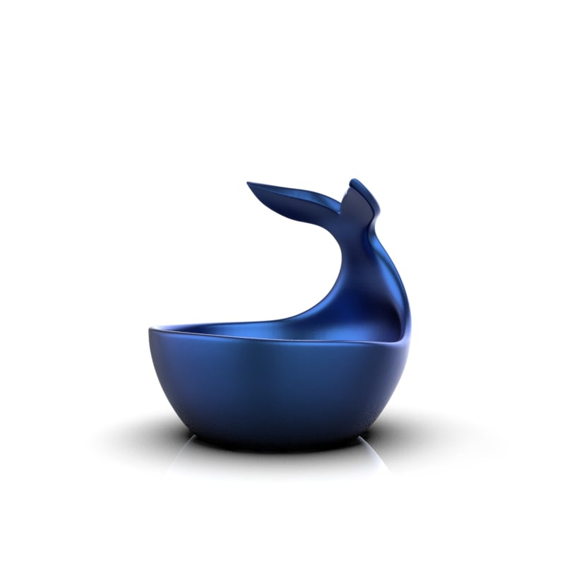 a fishtail-shaped bowl 3d model