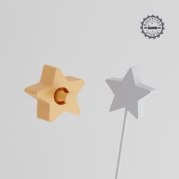 Star Cake Pop Mold Set, Celestial Star Design, Sky & Shining Star Shapes for Baking PRODUCT_1007 3d model