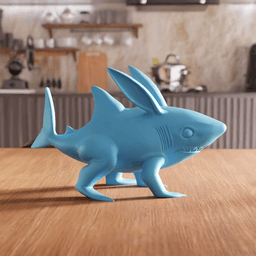 Land Shark Chibi Character Figurine 3d model