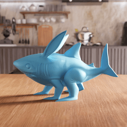 Land Shark Chibi Character Figurine 3d model