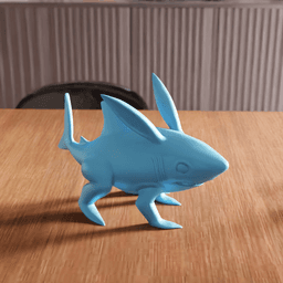 Land Shark Chibi Character Figurine 3d model