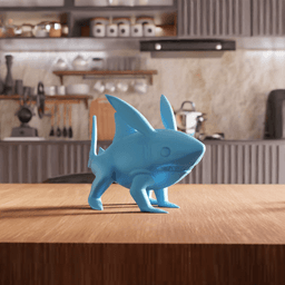Land Shark Chibi Character Figurine 3d model