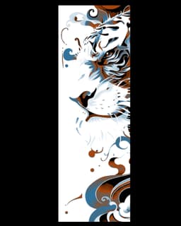 the artists view of the mighty Tiger - Set of bookmarks 3d model
