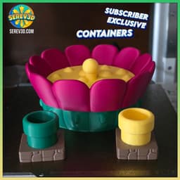 Cactus SnapBeads Extras - Cactus Flower Trinket Bowl, Mini Pots & Display Garden Accessories STL/3MF 3d model