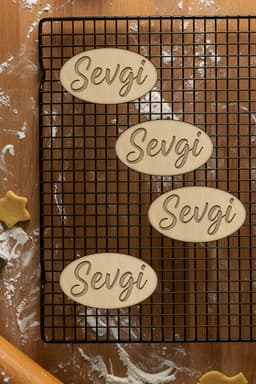 Sevgi Cookie Cutter, Biscuit Cutter 3d model