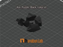 Low Poly Koi Magnet Puzzle (No supports, no AMS) 3d model