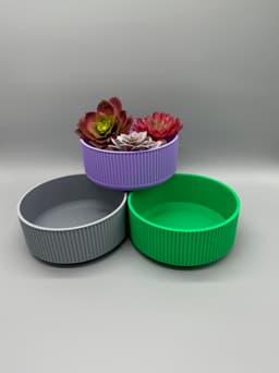 Round Wide Planter, Modern Planter for Home and Garden 3d model