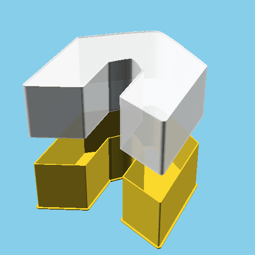Node JS Logo, nestable box (v1) 3d model