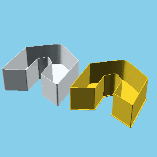 Node JS Logo, nestable box (v1) 3d model