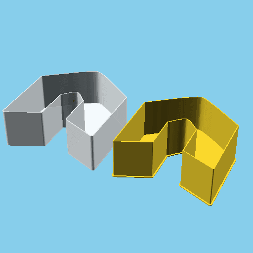 Node JS Logo, nestable box (v1) 3d model