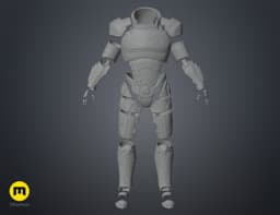 N7 Male Shepard Armor - Mass Effect 3d model