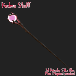 Fantasy Kadma Cosplay Wizard Magic Wood Staff W.i.t.c.h. Jetix Series 3d model