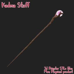 Fantasy Kadma Cosplay Wizard Magic Wood Staff W.i.t.c.h. Jetix Series 3d model