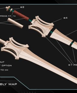 MOTU He-Man sword 3d model