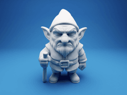 Grumpy Goblin Gnome – 3D Printable Miniature for Garden or Tabletop 3d model