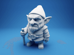 Grumpy Goblin Gnome – 3D Printable Miniature for Garden or Tabletop 3d model
